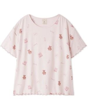 gelato pique Pique Motifs T-Shirt - Pink