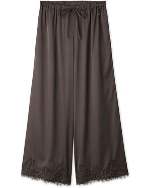 gelato pique Cool Satin Lace Pants - Gray