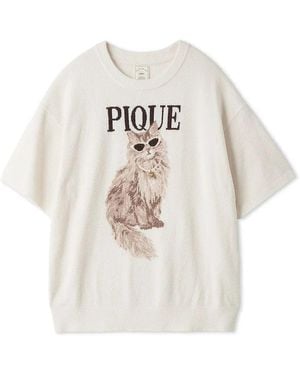 gelato pique Fashionable Cats & Dogs Jacquard Smoothie Pullover - White