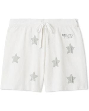 gelato pique Roll Over Dog Jacquard Shorts - White