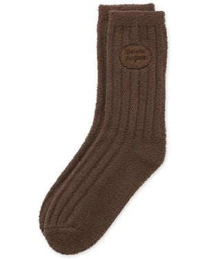 gelato pique Aran Sagara Ice Cream Sandwich Embroidery Socks - Brown