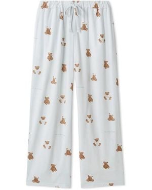 gelato pique Antibacterial And Deodorizing Bathrobe Bear Pants - White