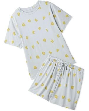 gelato pique Summer Motifs Cool Rayon T-Shirt & Shorts Set - Blue