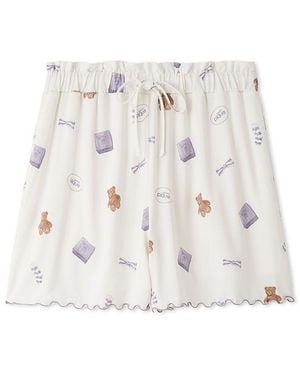 gelato pique Pique Motifs Shorts - White