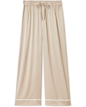 gelato pique Cool-Touch Satin Line Pants - Natural