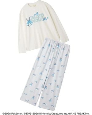 gelato pique 【Pokémon】 】One-Point Long Sleeve T-Shirt & Long Pants Set - White