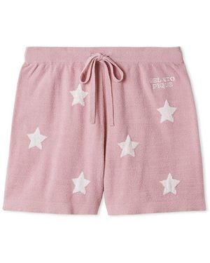 gelato pique Roll Over Dog Jacquard Shorts - Pink