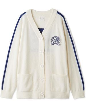 gelato pique Airy Moco Sporty Jacquard Cardigan - Natural