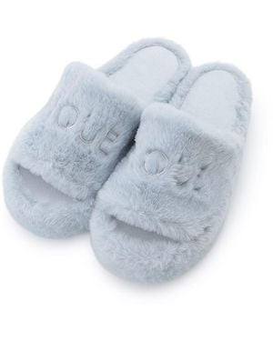 gelato pique Soft Fur Room Shoes - Blue
