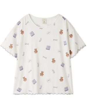 gelato pique Pique Motifs T-Shirt - White