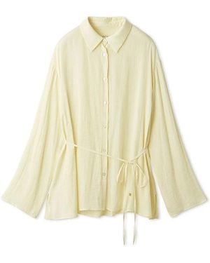 gelato pique Satin Airy Shirt - White