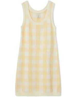 gelato pique Checkered Jacquard Dress - Yellow