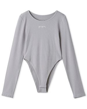 gelato pique Hot Rayon Leotard Long T-Shirt - Gray