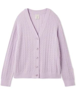 gelato pique Smoothie Lite Aran Cardigan - Purple