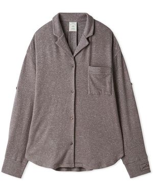 gelato pique [Uv-Cut] Snow Fabric Shirt - Brown