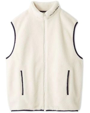 gelato pique Boa Fleece Vest - Natural