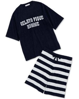 gelato pique Smoothie Logo Shorts & Top Set Loungewear Set - Blue