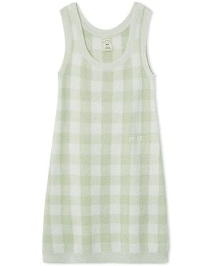 gelato pique Checkered Jacquard Dress - Green