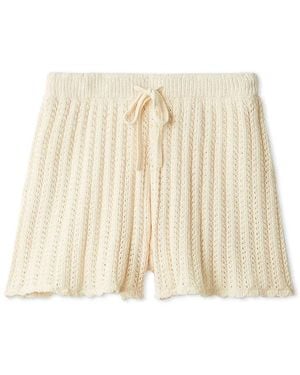 gelato pique Airy Moco Crochet Shorts - Natural