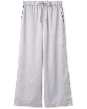 gelato pique Satin Logo Embroidery Pants - White
