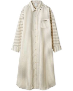 gelato pique Spring Striped Shirt Dress - White