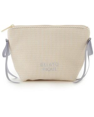 gelato pique Striped Ribbon Pouch - Natural