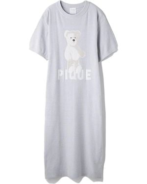 gelato pique Fluffy Variety Motif Jacquard Dress - White