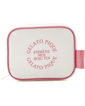 gelato pique Travel Logo Square Tissue Pouch - White