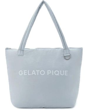 gelato pique Logo Tote Bag - Blue