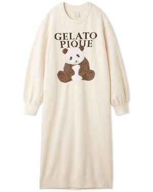gelato pique Panda Jacquard Lounge Dress - Natural