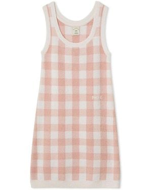gelato pique Checkered Jacquard Dress - Pink