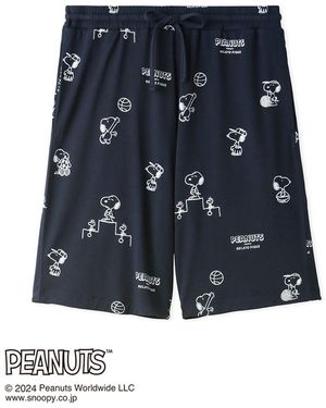 gelato pique Peanuts Printed Pajama Shorts - Blue