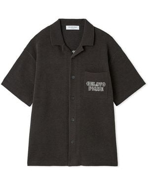 gelato pique Airy Moco Diner Shirt - Black
