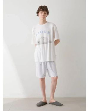 gelato pique Seal Print Lounge Shorts - White