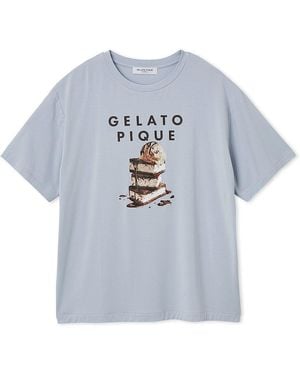 gelato pique Cool-Touch Rayon Dessert Logo T-Shirt - Gray