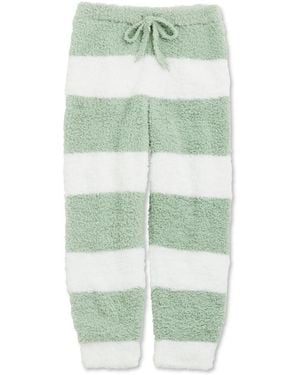 gelato pique Sustainable Double Striped Lounging Fluffy Pajama Pants - Green