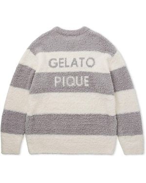 gelato pique Gelato 2 Border Pullover Sweater - Gray