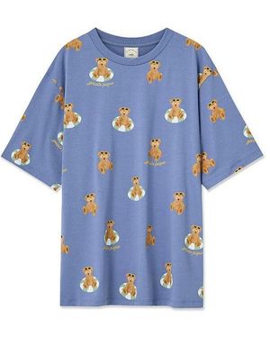 gelato pique Summer Bear T-Shirt - Blue