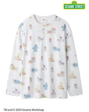 gelato pique 【Sesame Street】 All-Over Print Pullover - White