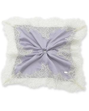 gelato pique Satin Lace Scrunchie - White