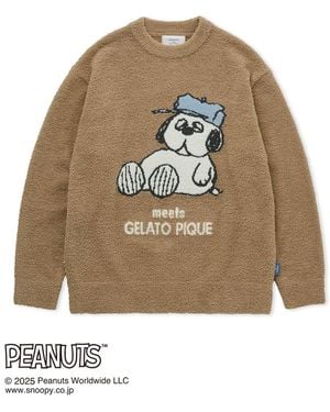 gelato pique [Peanuts] Olaf Jacquard Pullover Sweater - Natural
