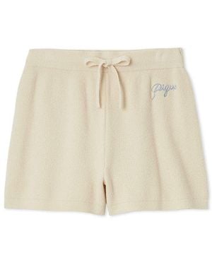 gelato pique Morning Ribbed Knit Lounge Shorts - Natural