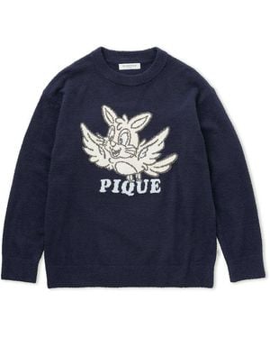gelato pique Kousuke Shimizu Air Moco Pullover Sweater - Blue