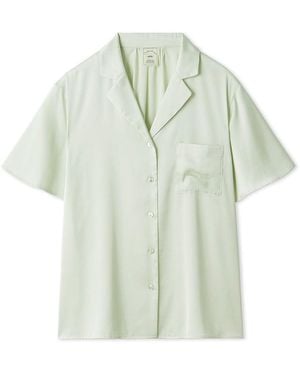 gelato pique Spring Colorful Satin Shirt - Green