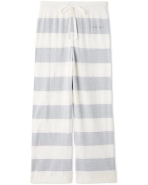 gelato pique Smoothie Lite Cool Striped Pants - White