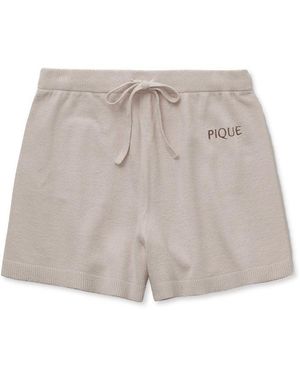 gelato pique Airy Moco Twin Cats Shorts - Natural