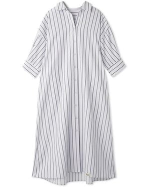 gelato pique Striped Lounge Dress - White