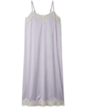 gelato pique Cool Satin Lace Dress With Built-In Bra - Purple
