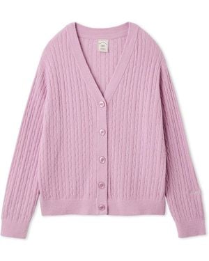 gelato pique Smoothie Lite Aran Cardigan - Pink