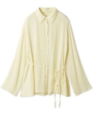 gelato pique Satin Airy Shirt - White